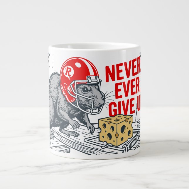 Caneca De Café Grande Nunca desista 2 (Frente)