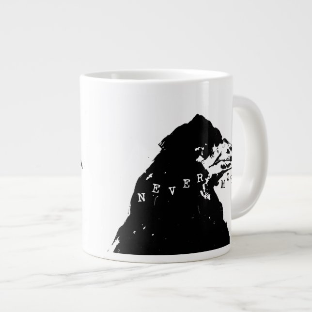 Caneca De Café Grande Nunca mais Raven de Edgar Allan Poe (Frente Esquerda)
