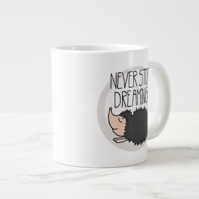 Caneca De Café Grande Nunca pare de sonhar (Frente Esquerda)