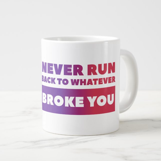 Caneca De Café Grande Nunca - Presente Jumbo Mug (Frente Esquerda)