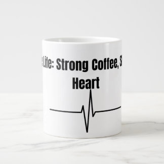 Caneca De Café Grande Nurse Life Strong Coffee Stronger Heart Mug