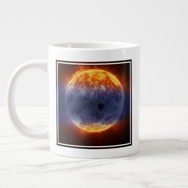 Caneca De Café Grande Nuvem De Gás De Hidrogênio Do Exoplaneta Gj 3470b (Esquerda)