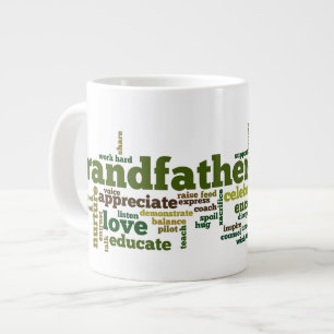 Caneca De Café Grande Nuvem de Palavras do Avô