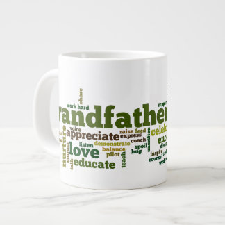 Caneca De Café Grande Nuvem de Palavras do Avô