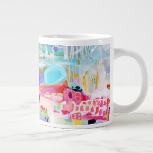 Caneca De Café Grande Nuvens de Abstrato