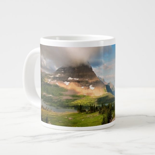 Caneca De Café Grande Nuvens varrendo Montanhas (Frente Esquerda)