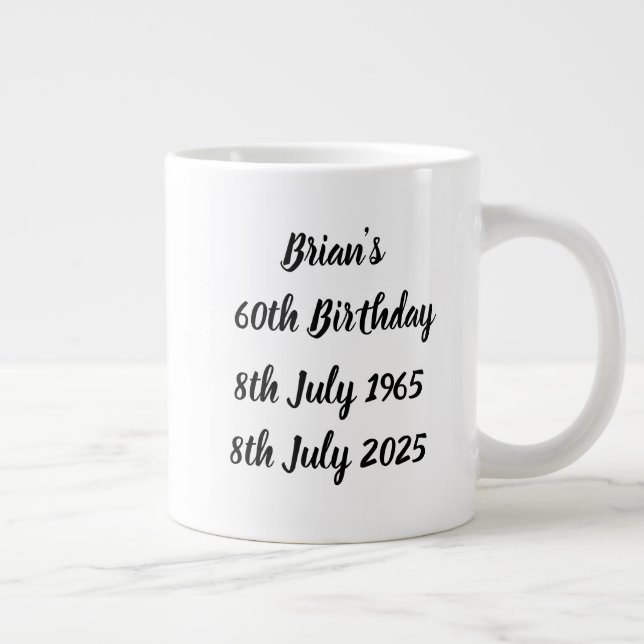 Caneca De Café Grande O 60º Aniversário do Brian Mug (Direita)