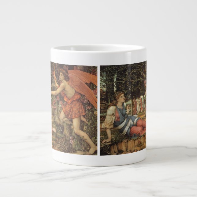 Caneca De Café Grande O Amor e a Donzela por John Stanhope (Frente)