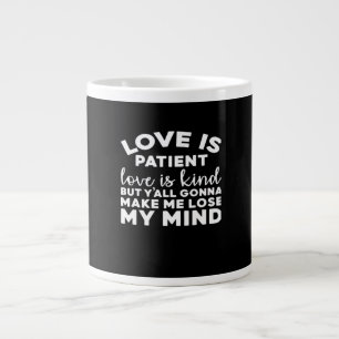 Caneca De Café Grande O Amor é Paciente O Amor é Gentil Piada Casamento
