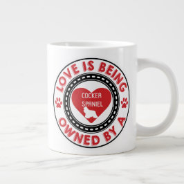 Caneca De Café Grande O amor é propriedade de um Cocker Spaniel