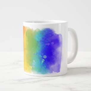 Caneca De Café Grande O arco-íris do orgulho de SlipperyJoe é de cores v