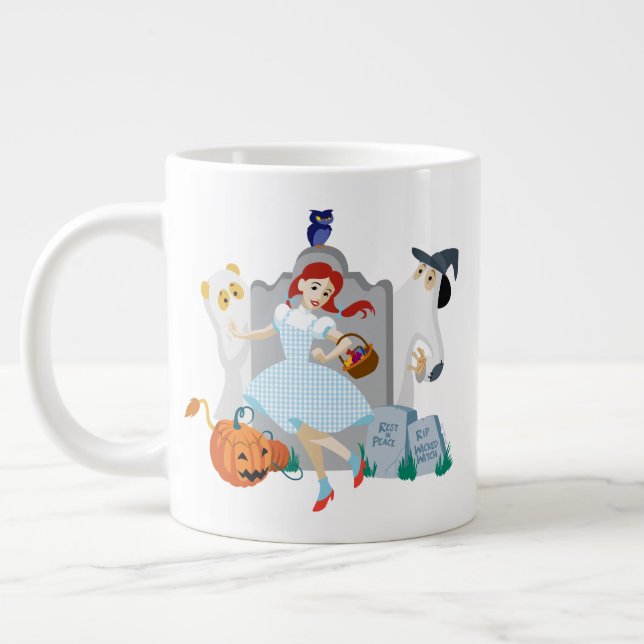 Caneca De Café Grande O Assistente De Oz™ | Dorothy Halloween Happy Danc (Esquerda)