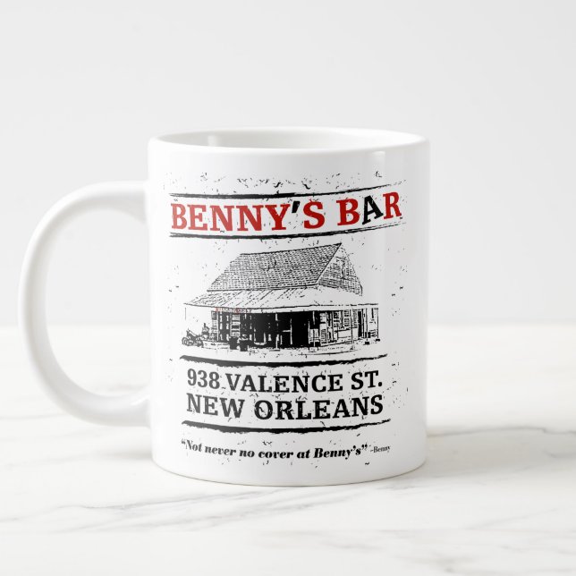 Caneca De Café Grande O Bar de Benny New Orleans (Esquerda)