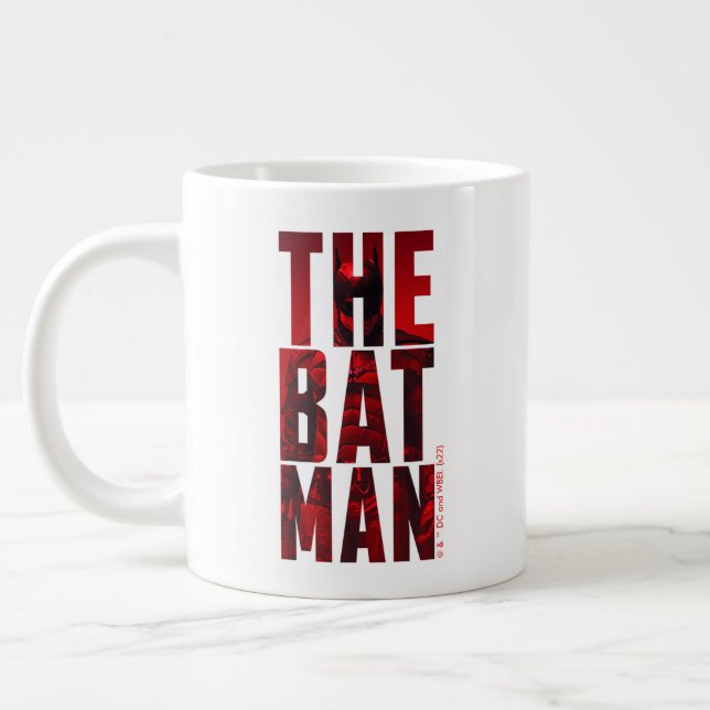 Caneca De Café Grande O Batman Typografia Cutout (Esquerda)