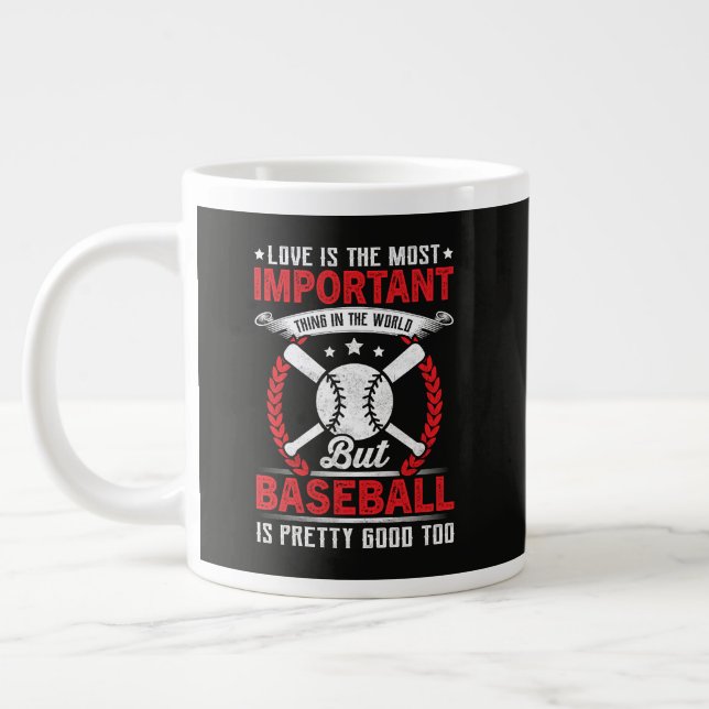 Caneca De Café Grande O beisebol é muito bom (Esquerda)