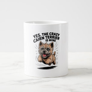 Caneca De Café Grande O Cairn Terrier Louco é Meu