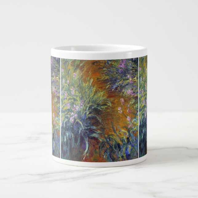 Caneca De Café Grande O Caminho Através das Irrisões por Claude Monet (Frente)