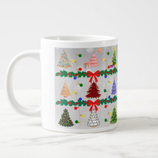 Caneca De Café Grande O Canhão de Árvores de Natal