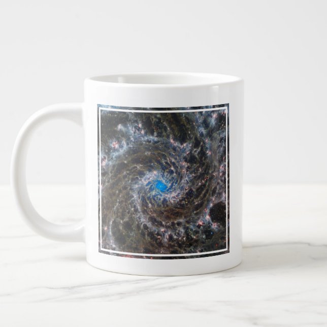Caneca De Café Grande O Coração Do Messier 74 (Esquerda)