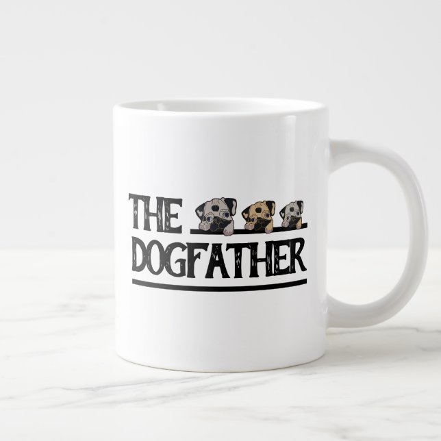 Caneca De Café Grande O Dogdad III Personalizado com o Seu Nome (Direita)