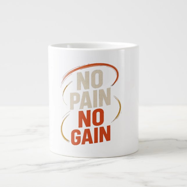 Caneca De Café Grande o Dor Sem Ganhar Mug - Café Malhação Motivativo (Frente)