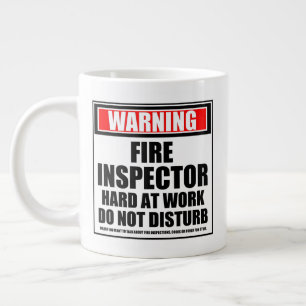 Caneca De Café Grande O Duro Do Inspetor De Incêndios No Trabalho Não 