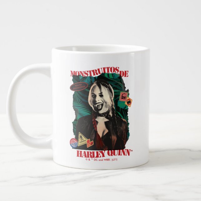 Caneca De Café Grande O Esquadrão Suicida | Harley Quinn Winking (Esquerda)