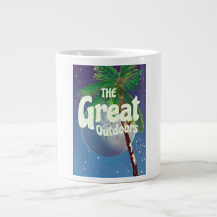 Caneca De Café Grande O Excelente ao ar livre Palm and Moon