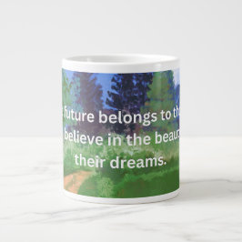 Caneca De Café Grande 'O Futuro Pertence àqueles que Creem' 