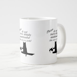 Caneca De Café Grande O Gato é um Idiota