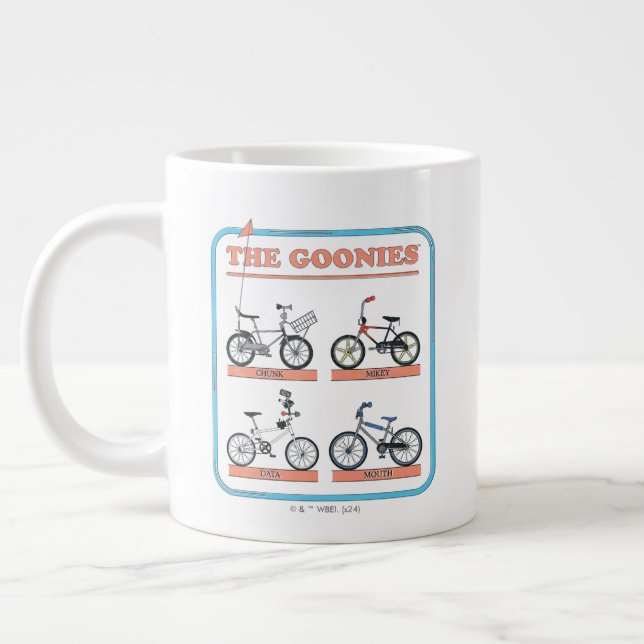 Caneca De Café Grande O Gráfico de Bicicletas das Goonies (Esquerda)