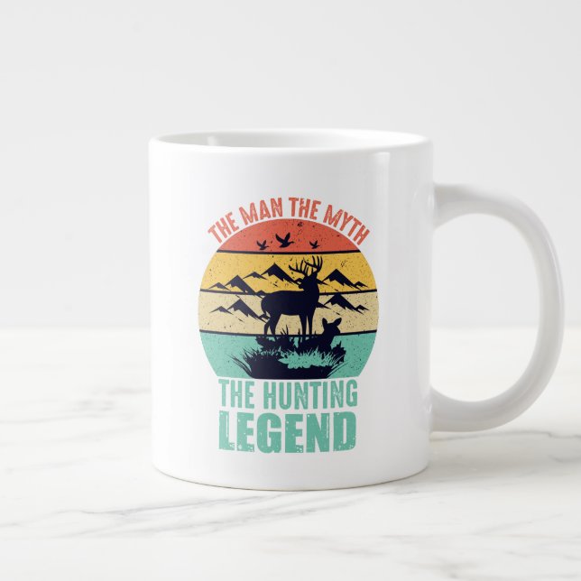 Caneca De Café Grande O Homem - O Mito - A Lenda Da Caça (Direita)