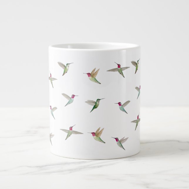 Caneca De Café Grande O Hummingbird de Anna (Frente)