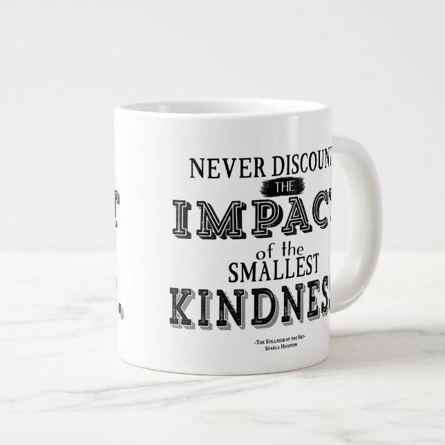 Caneca De Café Grande O impacto da bondade Mug (Frente Esquerda)
