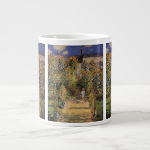 Caneca De Café Grande O Jardim do Artista em Vetheuil, por Claude Monet