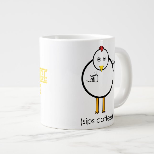 Caneca De Café Grande O Jumbo Coffee Mug Do Clube Das Aves (Frente Esquerda)