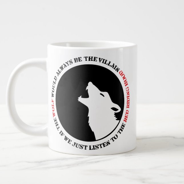 Caneca De Café Grande O lobo seria sempre o vilão (Esquerda)