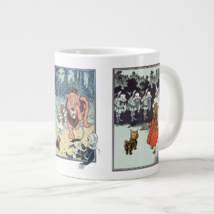 Caneca De Café Grande O Mágico de Oz Vintage, Vários Personagens de Livr
