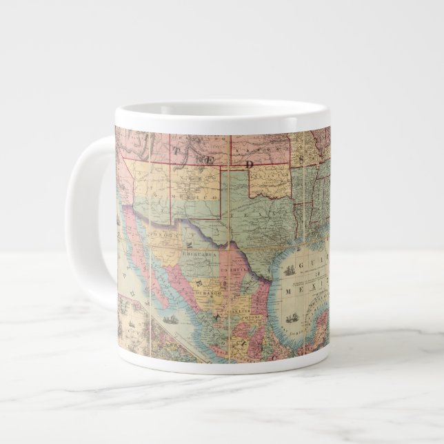 Caneca De Café Grande O Mapa Ferroviário e Militar de Colton (Frente Esquerda)