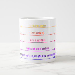 Caneca De Café Grande O Melanie Mug Jumbo Rainbow