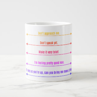 Caneca De Café Grande O Melanie Mug Jumbo Rainbow
