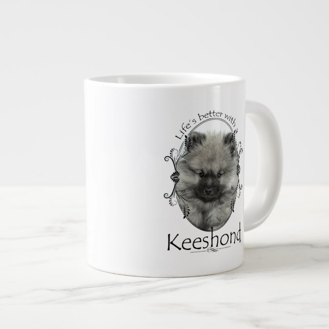 Caneca De Café Grande O melhor Keeshond Jumbo Mug (Frente Esquerda)