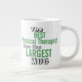 Caneca De Café Grande O melhor terAPISTA FÍSICO, grande citação