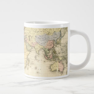Caneca De Café Grande O Mundo em Projeção do Mercator 1840