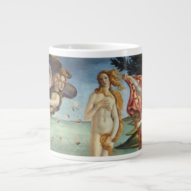 Caneca De Café Grande O Nascimento de Vênus por Sandro Botticelli (Frente)