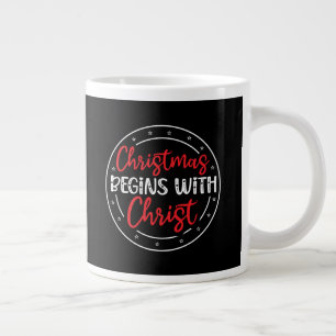 Caneca De Café Grande O Natal Começa Com Cristo-65772