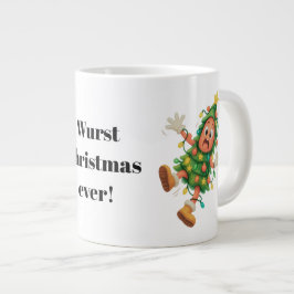Caneca De Café Grande O Natal mais Wurst de todos! Divertido Salame