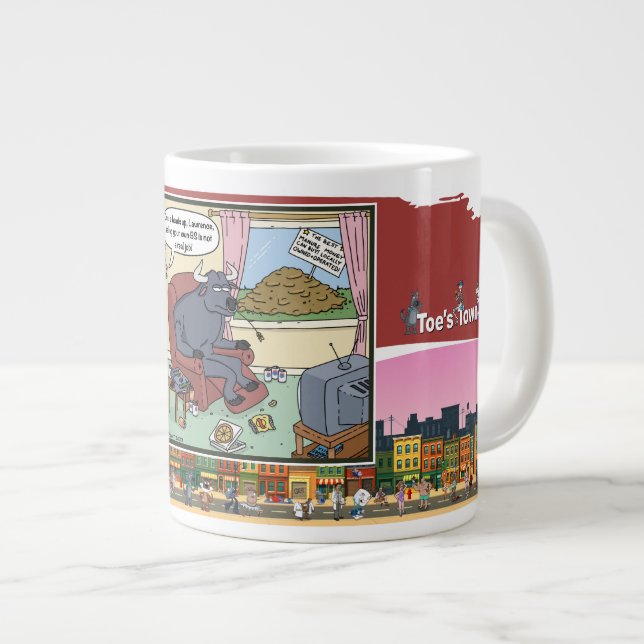 Caneca De Café Grande O Negócio da BS | Dia dos Pais (Frente Esquerda)