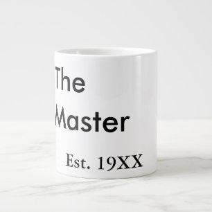 Caneca De Café Grande O nome do chefe mestre ano data título do rei
