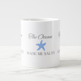 Caneca De Café Grande O Oceano Me Tornou Salgado, Presente Divertido de